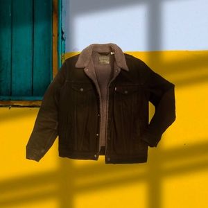 Men's Sherpa Denim Trucker Jacket